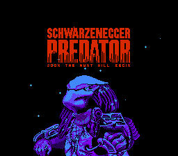 Predator title screen for NES